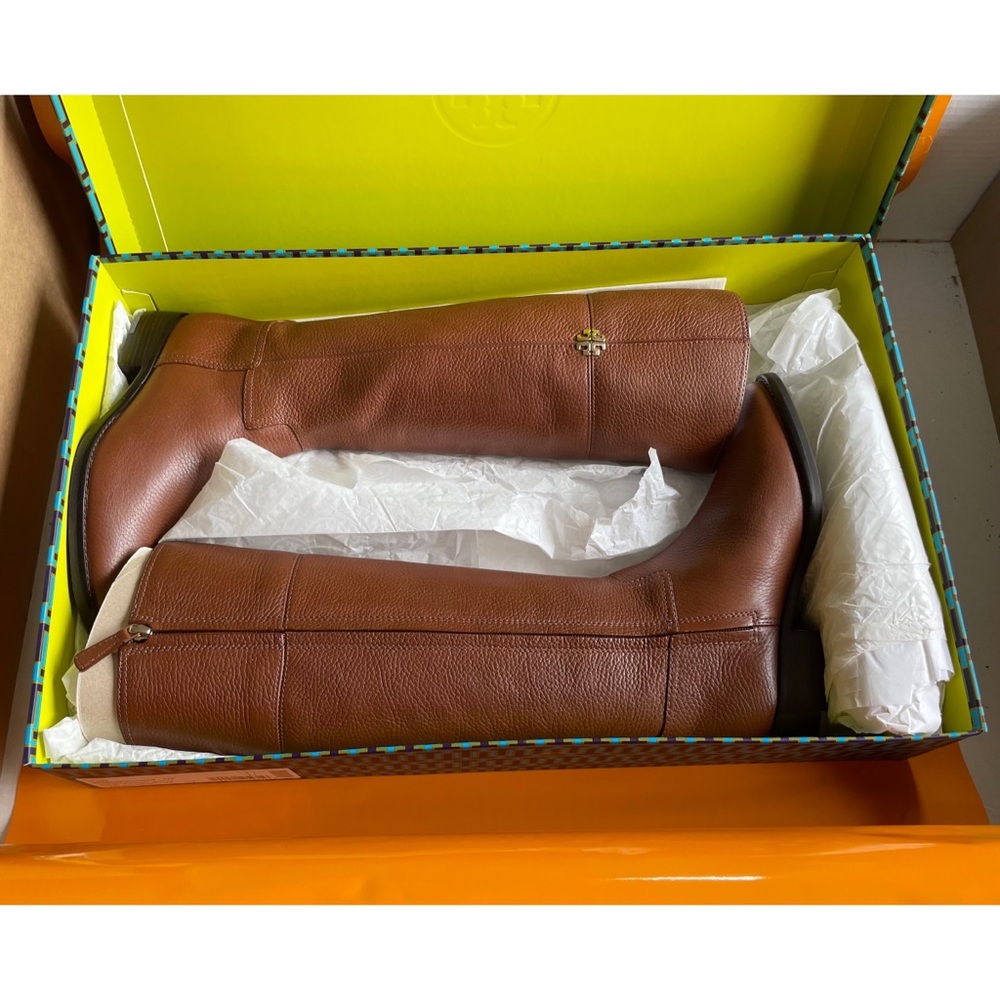 Tory Burch Jolie Riding Boot, Rustic Brown, Size 7